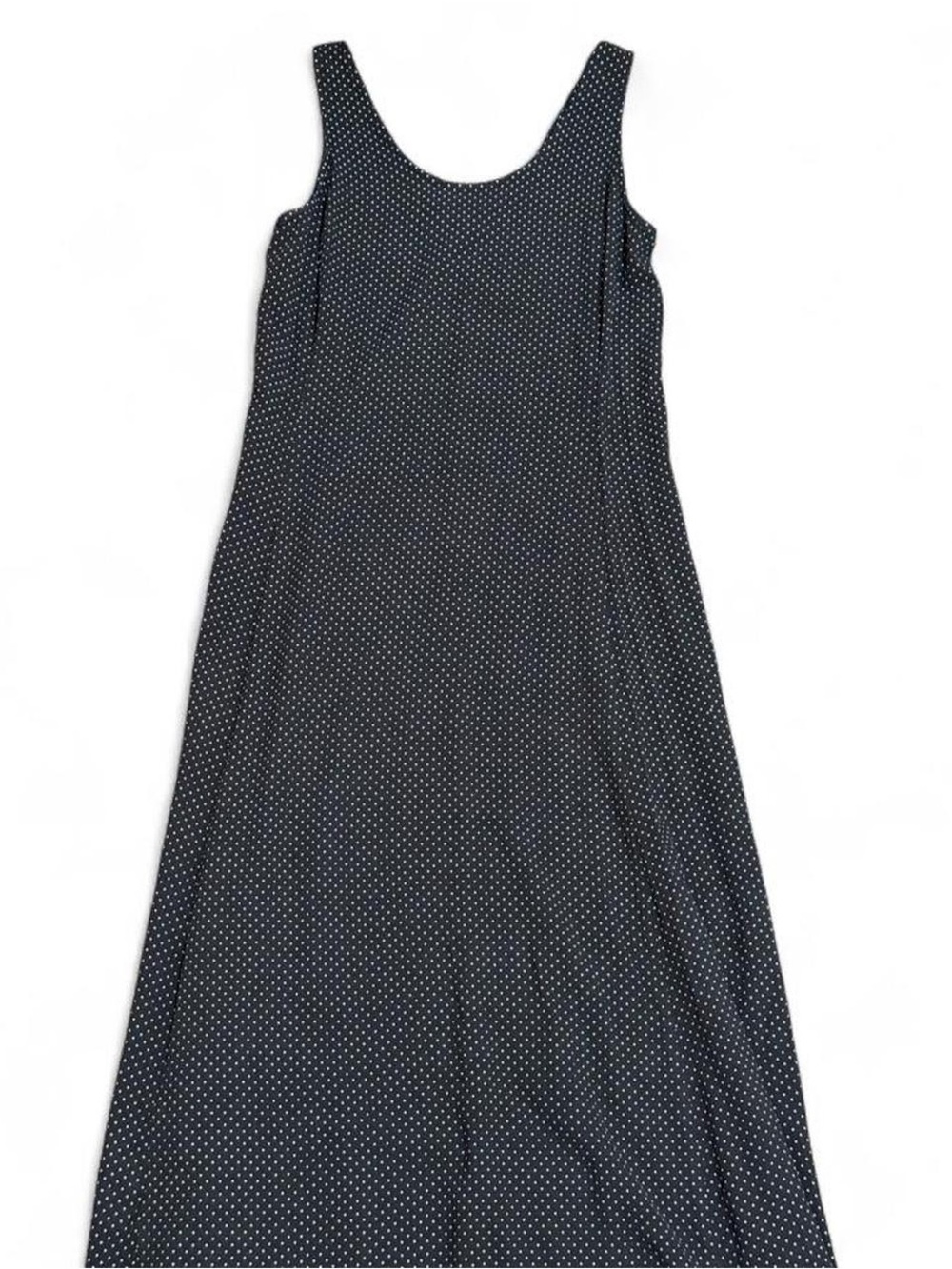 Express RARE Vintage 90s Black and White Polka Dot Maxi Sun Dress